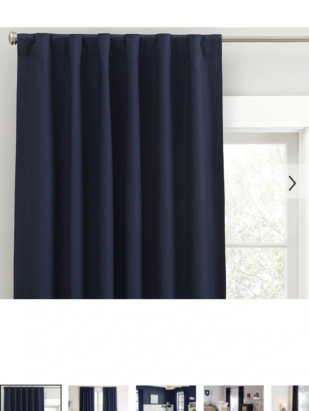 2 Pottery Barn Teen Navy Curtain Panels